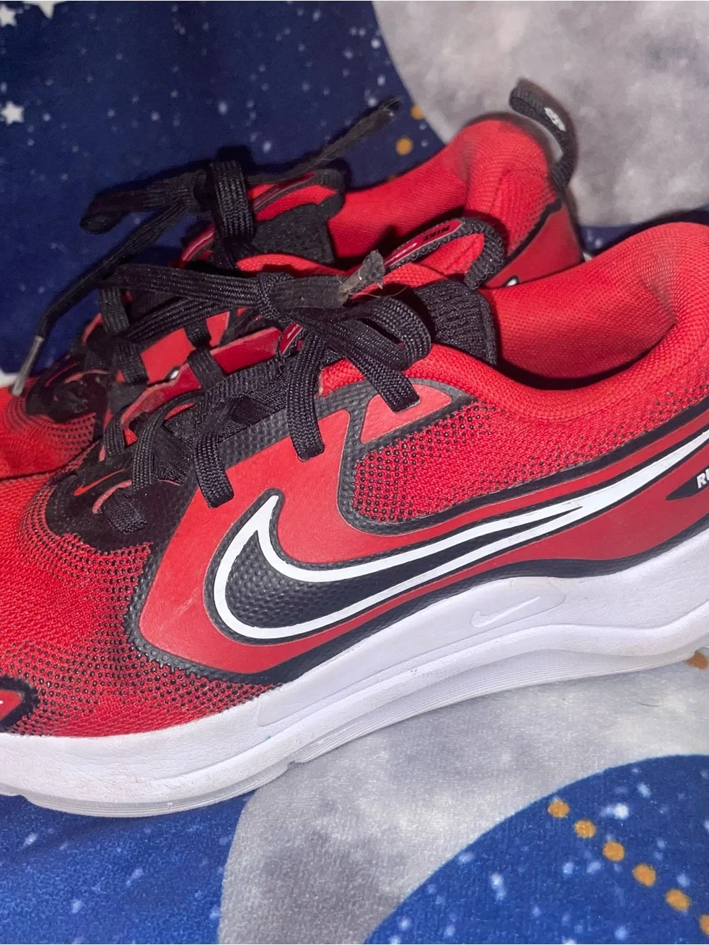 Nike Kids Red and Black Lightweight Sneakers